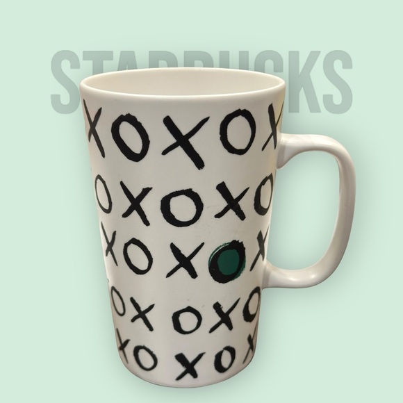 STARBUCKS 2015 XO TALL GEEEN DOT COFFEE MUG 16 FL OZ - Picture 1 of 9